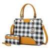MKF Collection Gabriella Checkers Tote Handbag with Wallet by Mia K.