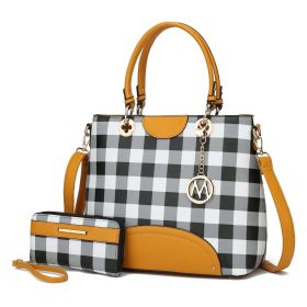 MKF Collection Gabriella Checkers Tote Handbag with Wallet by Mia K.