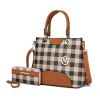 MKF Collection Gabriella Checkers Tote Handbag with Wallet by Mia K.