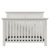 Rustic Farmhouse Style Whitewash 4-in-1 Convertible Baby Crib - Converts to Toddler Bed, Daybed and Full-Size Bed, White