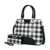 MKF Collection Gabriella Checkers Tote Handbag with Wallet by Mia K.
