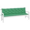 Garden Bench Cushions 2pcs Green 78.7"x19.7"x2.8" Oxford Fabric