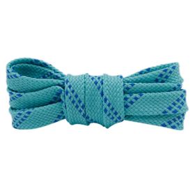 Weiou Hot Sale Top10 Drop-Shipping Custom Design Double Twill Polyester Shoelaces For Shoes (Color: #104	Turquoise-blue)