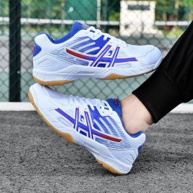 New Professional Badminton Shoes Men Women Size Plus 36-45 Tennis Shoes Ladies Luxury Baminton Sneakers Kids Tennis Sneakers (Color: White)