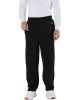 Adult Powerblend® Open-Bottom Fleece Pant with Pockets - BLACK - S