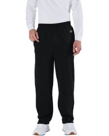 Adult Powerblend® Open-Bottom Fleece Pant with Pockets - BLACK - S (Color: BLACK)