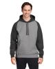Unisex Zone HydroSport™ Heavyweight Colorblock Hooded Sweatshirt - ATH HT/ SP DK NV - XS