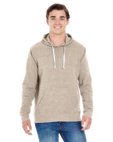 Adult Triblend Pullover Fleece Hooded Sweatshirt - BLACK TRIBLEND - XS (Color: OATMEAL TRIBLEND)