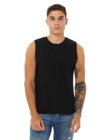 Unisex Jersey Muscle Tank - BLACK - S (Color: BLACK)