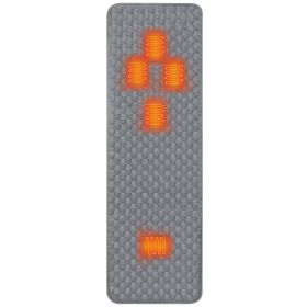 Heated Sleeping Bag Liner Powered By USB Plug Power Bank 3 Temperature Levels with Carrying Bag Machine Washable Electric Tent Heating Pad For Camping (Color: grey)