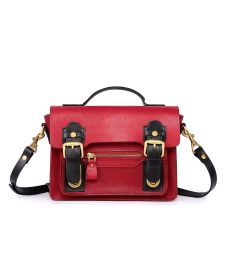 Old Trend Genuine Leather Aster Mini Satchel (Color: Red)