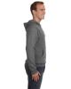 Adult Triblend Pullover Fleece Hooded Sweatshirt - BLACK TRIBLEND - XS