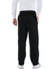 Adult Powerblend® Open-Bottom Fleece Pant with Pockets - BLACK - S